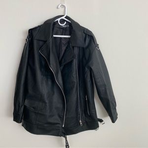 Missguided Black Leather Jacket